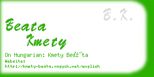 beata kmety business card